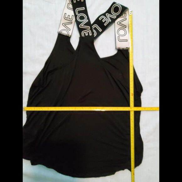 No Boundries Ladies Razor Tank Elastic Straps LOVE Rainbow Theme XL - Picture 5 of 5